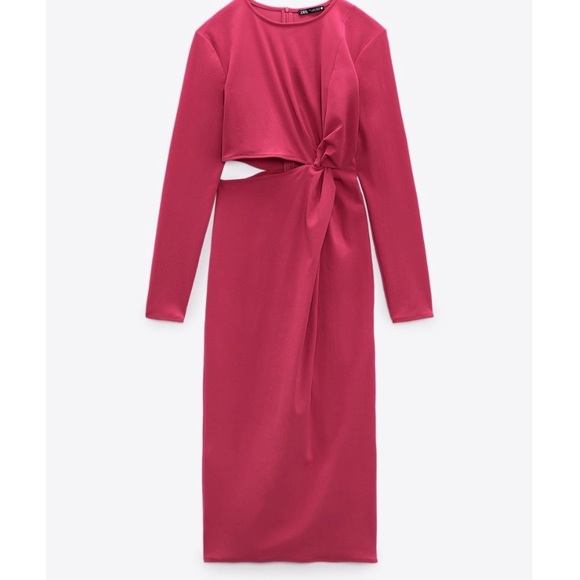 ZARA KNOTTED DRESS WITH CUT OUT 🔥 NWT - Picture 5 of 10